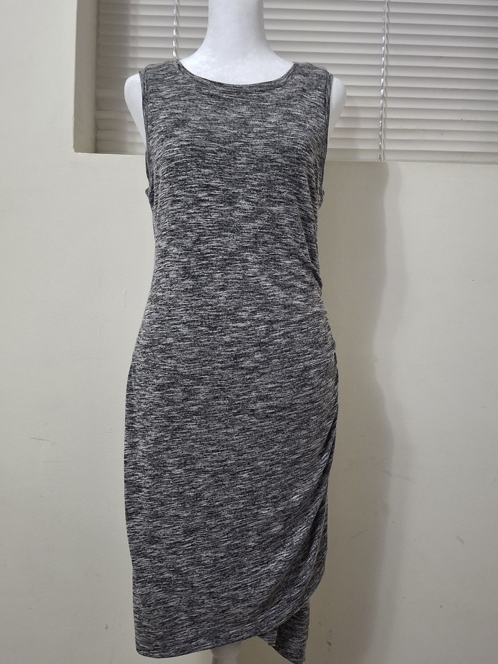 le chateau Sleeveless Heathered Gray Midi Dress